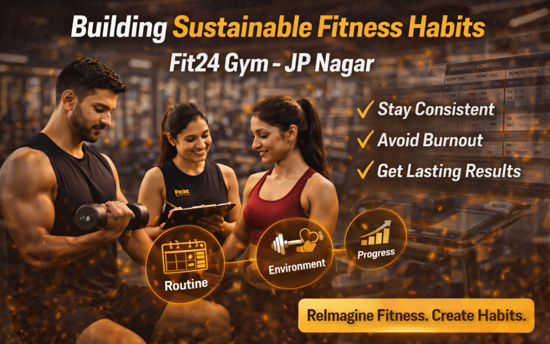 Building Sustainable Fitness Habits: How Fit24 Gym in JP Nagar Helps You Stay Consistent